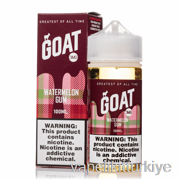 Vape Türkiye Karpuz Sakızı - Keçi E-likiti - 100ml 3mg